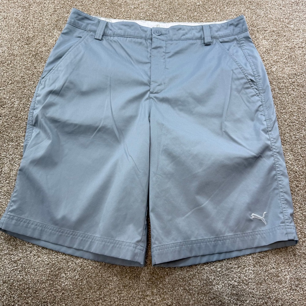 Puma SportLifestyle Mens Grey Golf Shorts 34 Performance Stretch Moisture Sporty